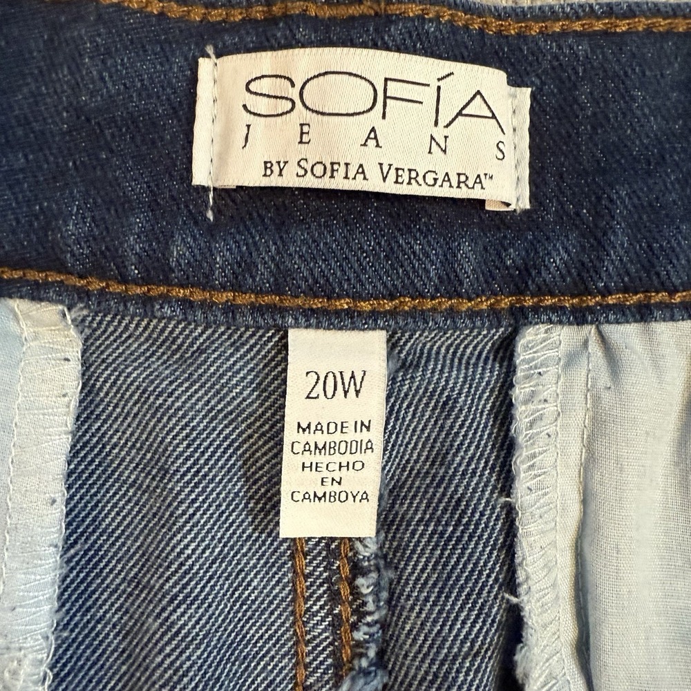Sofía Jeans Diana Palazzo Super High Rise Wide Leg Denim Women's 20W - Picture 2 of 11